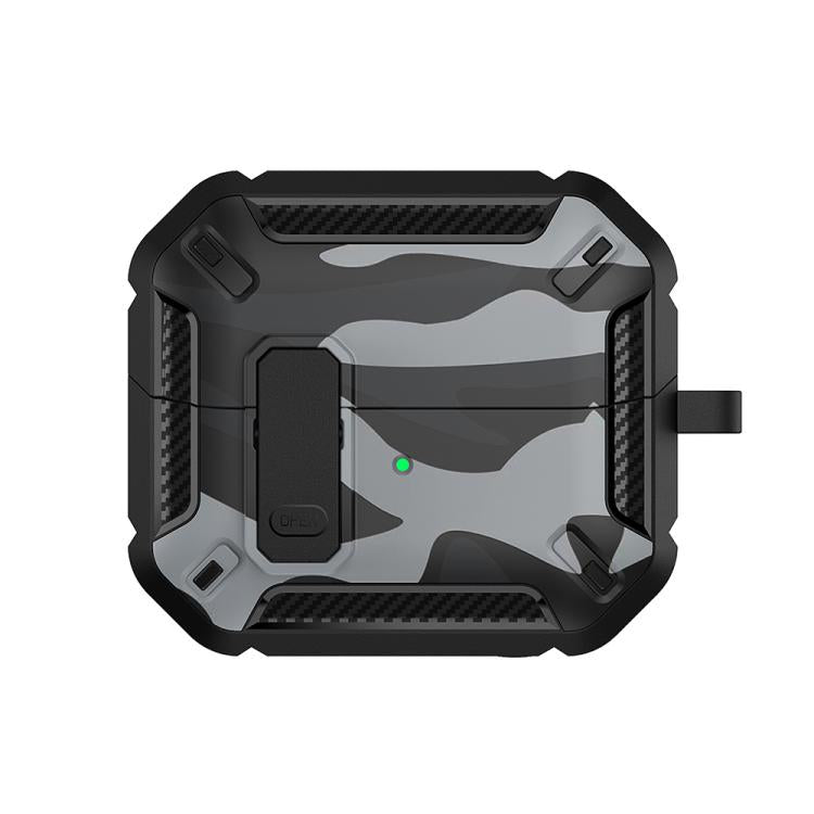 XDcase Camouflage Security Lock Earbuds Case with Carabiner, For Samsung Galaxy Buds3 / 3 Pro / 3 FE