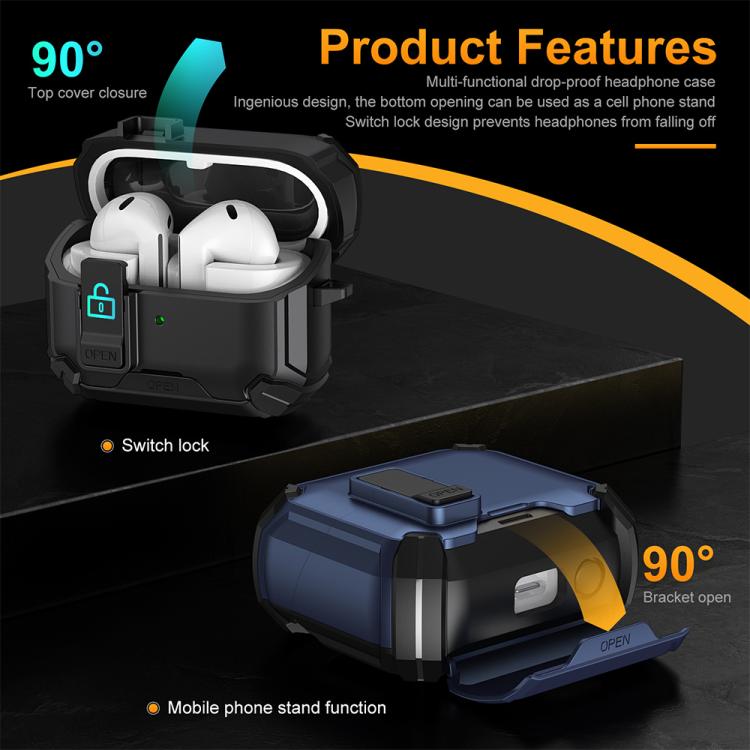 XDcase Multi-functional Magnetic Earbuds Case with Invisible Holder, For Samsung Galaxy Buds3 / 3 Pro / 3 FE