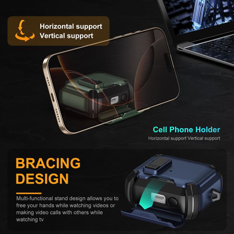 XDcase Multi-functional Magnetic Earbuds Case with Invisible Holder, For Samsung Galaxy Buds3 / 3 Pro / 3 FE
