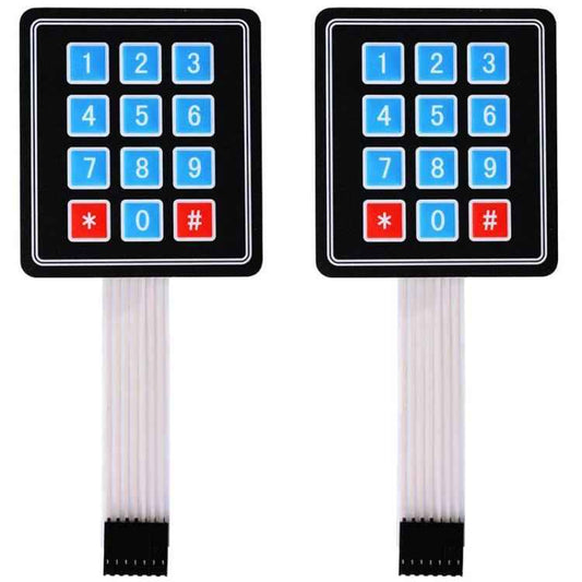 2pcs Membrane Switch Matrix Array Keyboard Keypad Control Panel Pad DIY Kit, 3x4, 4x4