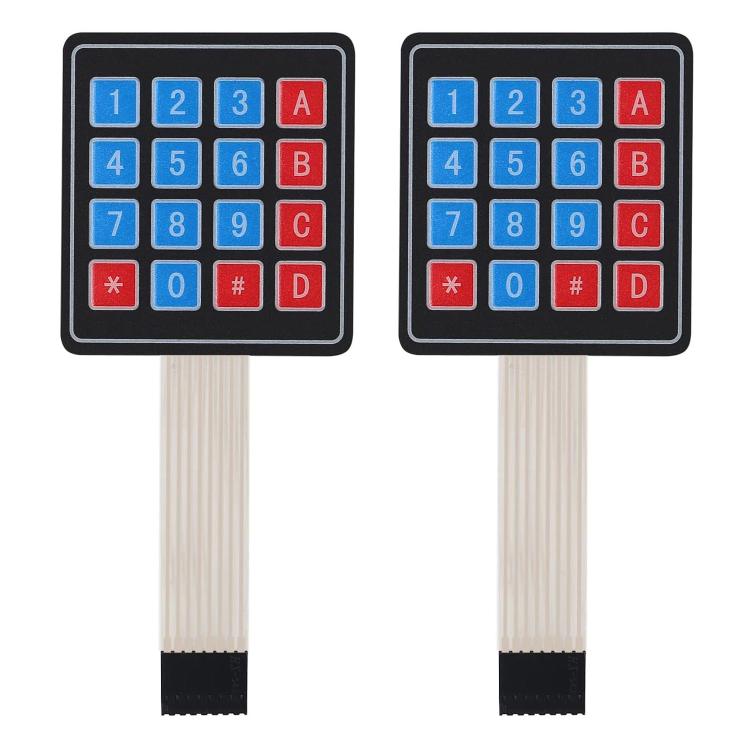 2pcs Membrane Switch Matrix Array Keyboard Keypad Control Panel Pad DIY Kit, 3x4, 4x4