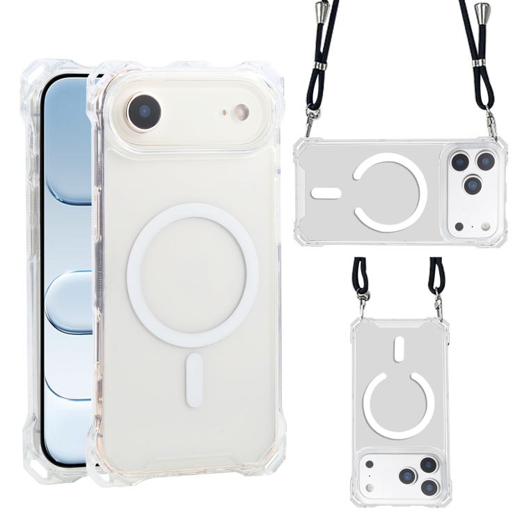 XDcase Four-Corner Hole Shockproof Magnetic Phone Case, Lanyard Not Included, For iPhone 17 Pro Max, For iPhone 17 Pro, For iPhone 17, For iPhone Air