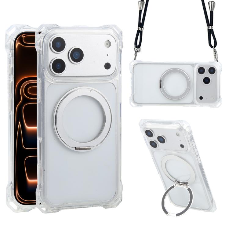XDcase Pivot Stand Four-Corner Hole Magnetic Phone Case, Lanyard Not Included, For iPhone 17 Pro Max, For iPhone 17 Pro, For iPhone 17, For iPhone Air