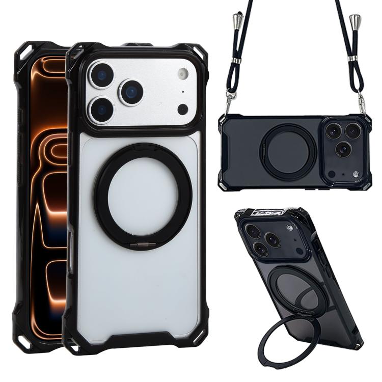 XDcase Pivot Stand Four-Corner Hole Magnetic Phone Case, Lanyard Not Included, For iPhone 17 Pro Max, For iPhone 17 Pro, For iPhone 17, For iPhone Air