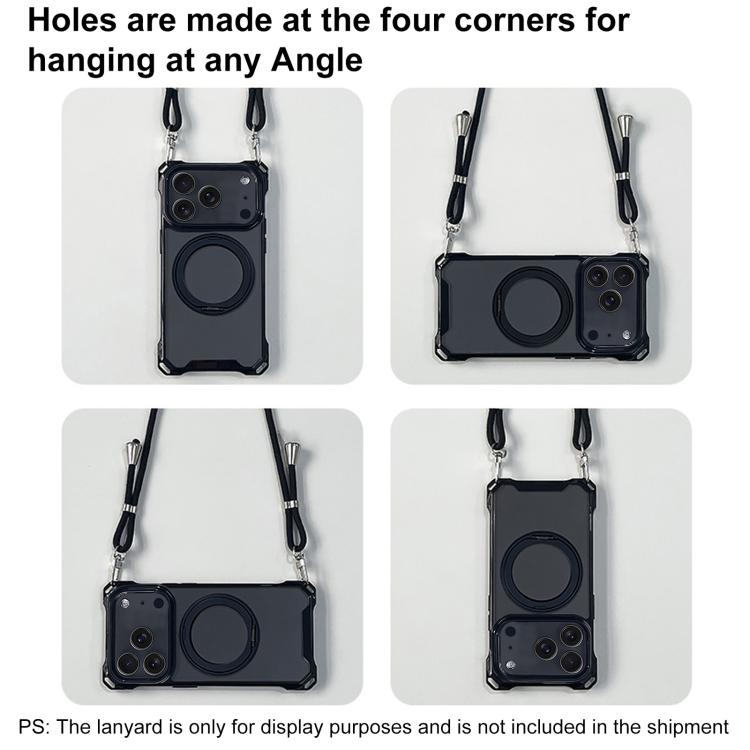 XDcase Pivot Stand Four-Corner Hole Magnetic Phone Case, Lanyard Not Included, For iPhone 17 Pro Max, For iPhone 17 Pro, For iPhone 17, For iPhone Air