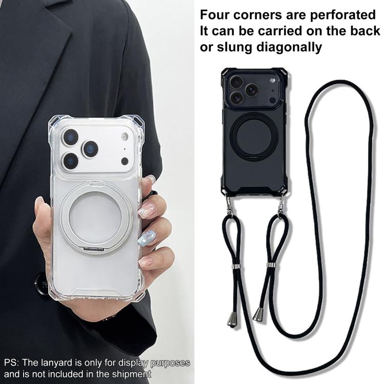 XDcase Pivot Stand Four-Corner Hole Magnetic Phone Case, Lanyard Not Included, For iPhone 17 Pro Max, For iPhone 17 Pro, For iPhone 17, For iPhone Air