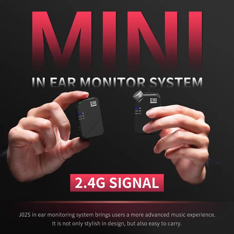 XTUGA J02S 2.4G Mini Wireless In-Ear Stereo Monitor System TX & RX, J02S