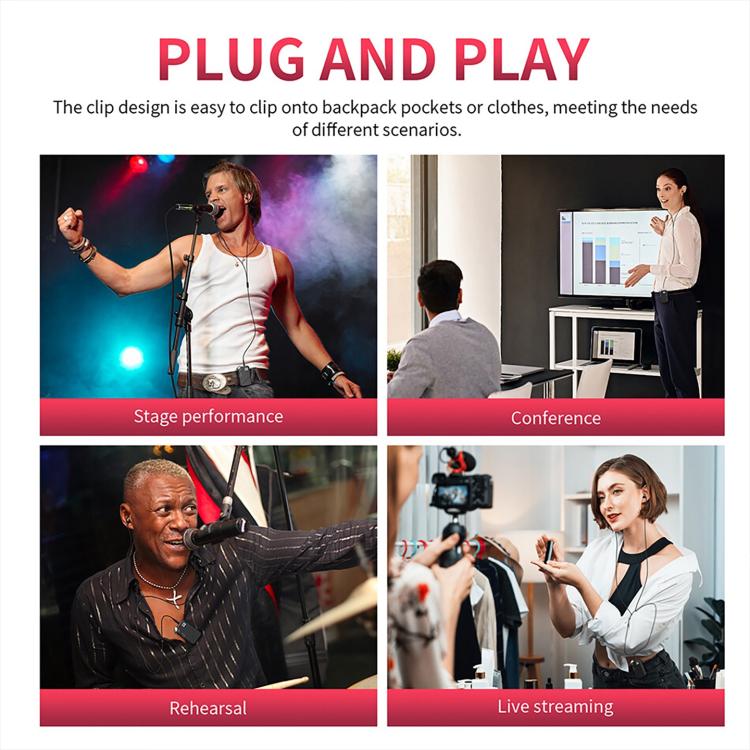 XTUGA J02S 2.4G Mini Wireless In-Ear Stereo Monitor System TX & RX, J02S
