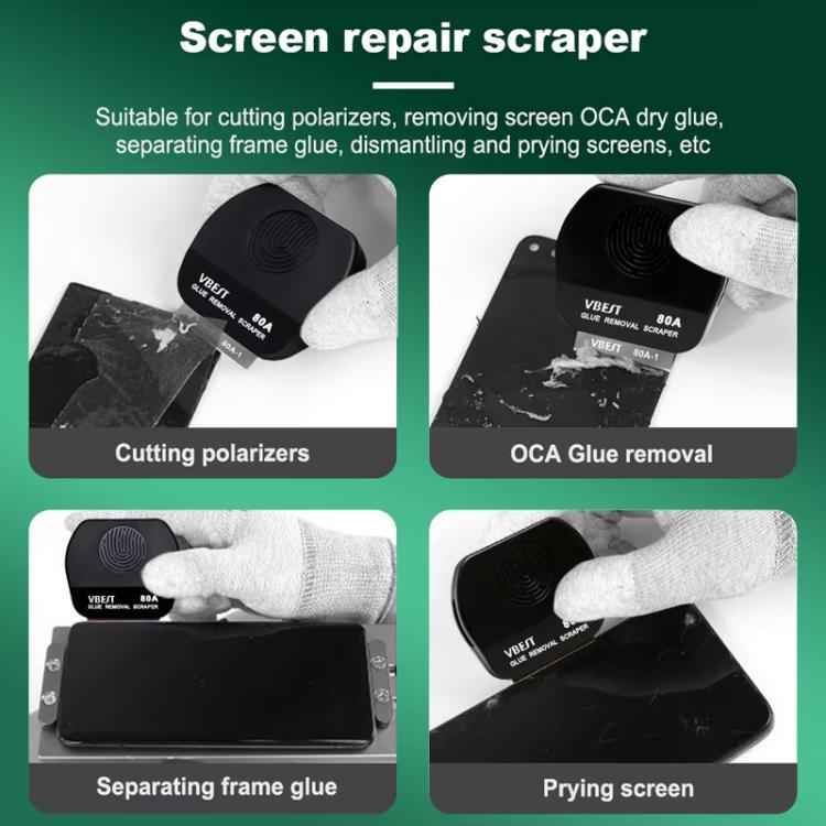 BEST VBST-80A Stainless Steel Multipurpose Magnetic Double-sided Glue Removal Scraper Set, BEST VBST-80A