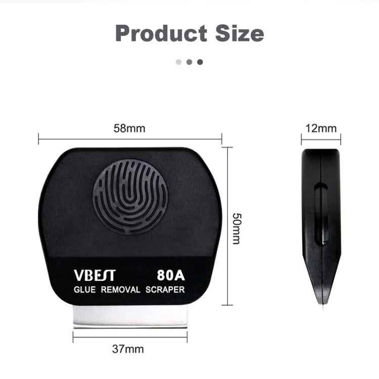 BEST VBST-80A Stainless Steel Multipurpose Magnetic Double-sided Glue Removal Scraper Set, BEST VBST-80A