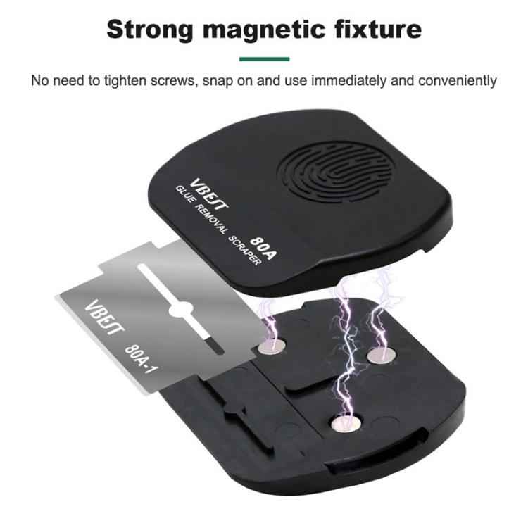 BEST VBST-80B Stainless Steel Multipurpose Magnetic Double-sided Glue Removal Scraper Set, BEST VBST-80B