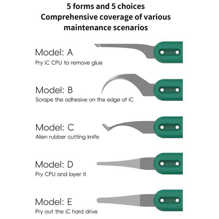 BEST BST-145 5 in 1 Cutting Glue Removal Disassembly Blades Set, BEST BST-145