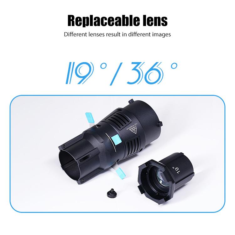YG-90 360 Degree Rotating Bowens Mount Conical Snoot, 19 Degree Lens, 19 Degree Lens + Optical Snoot, 36 Degree Lens, 36 Degree Lens + Optical Snoot