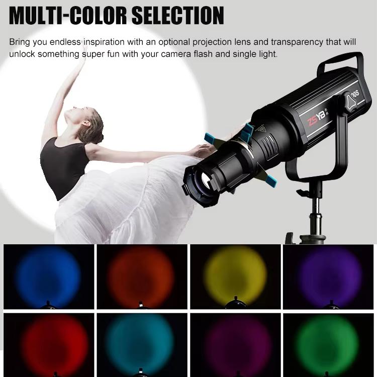 YG-90 360 Degree Rotating Bowens Mount Conical Snoot, 19 Degree Lens, 19 Degree Lens + Optical Snoot, 36 Degree Lens, 36 Degree Lens + Optical Snoot