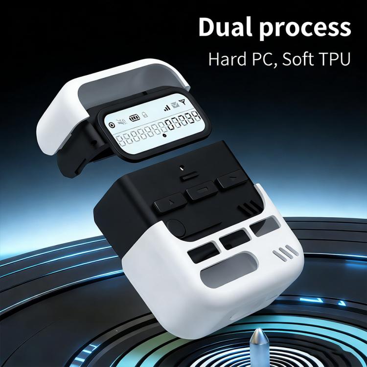 XDcase Retro Pager Design PC Hybrid TPU Earbuds Case, For AirPods 4, For AirPods Pro 2 / 1