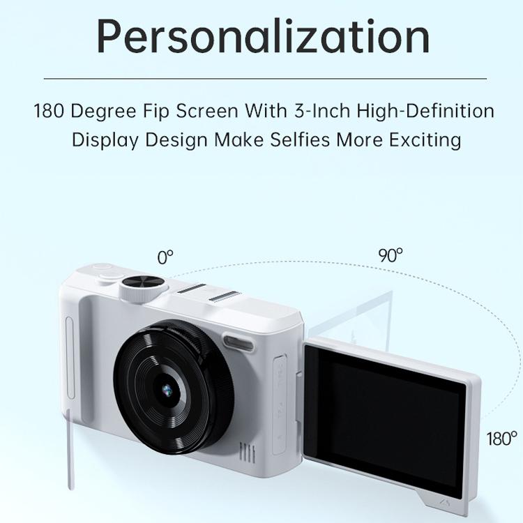 DX9 48MP 4K 3 inch HD LCD Flip Screen Retro Style CCD Mirrorless Digital Camera
