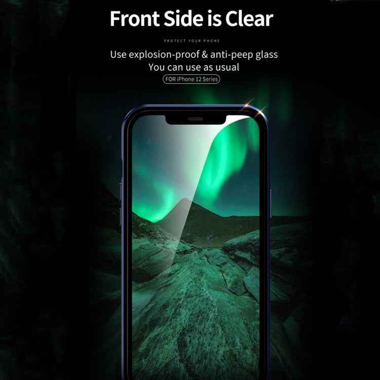 Double Sides Tempered Glass Magnetic Adsorption Metal Frame Anti-peep Screen Case, For iPhone 12 Pro Max, For iPhone 12 / 12 Pro, For iPhone 12 mini
