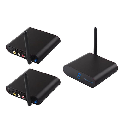 Measy AV530-2 5.8GHz Wireless Audio / Video Transmitter + 2 Receiver, Transmission Distance: 300m, Black US Plug