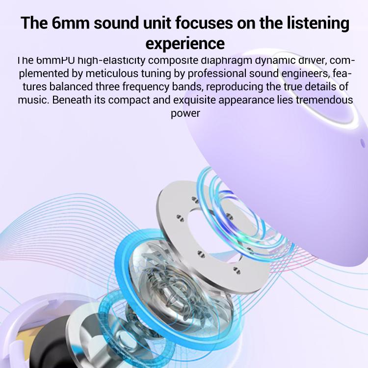 SK32 Digital Display Sleep Noise Reduction Ultra-Mini In-Ear Bluetooth Earphones, SK32