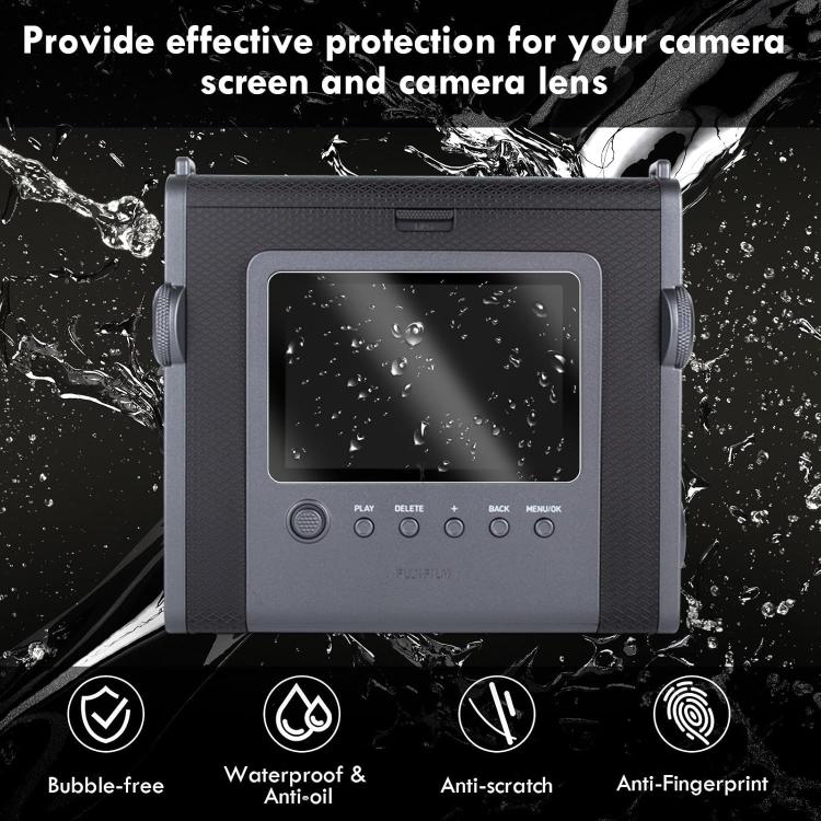 2pcs HD Anti-Scratch Anti-Fingerprint Tempered Glass Film, For FUJIFILM instax WIDE Evo, For FUJIFILM instax mini Evo