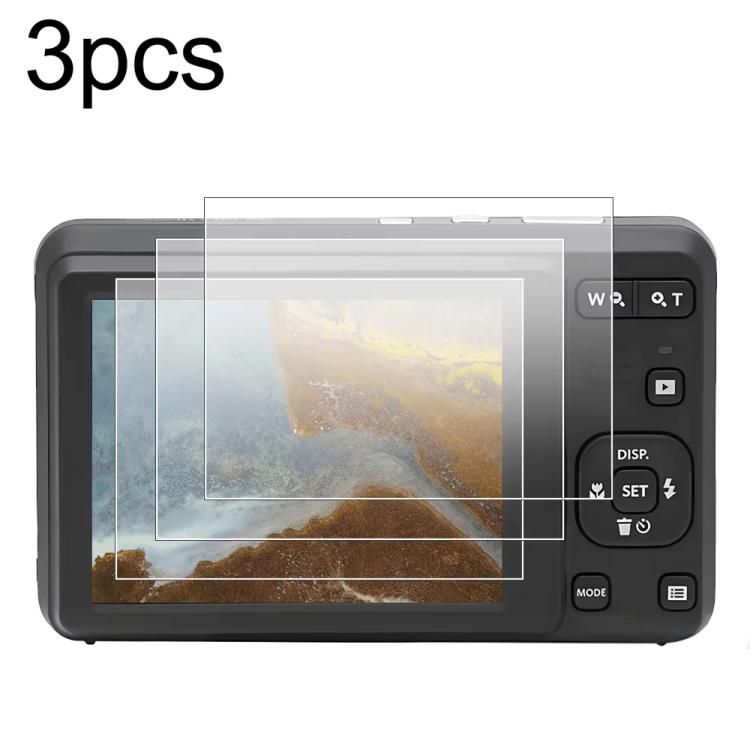 3pcs HD Anti-Scratch Anti-Fingerprint Tempered Glass Film, For Kodak PIXPRO FZ55
