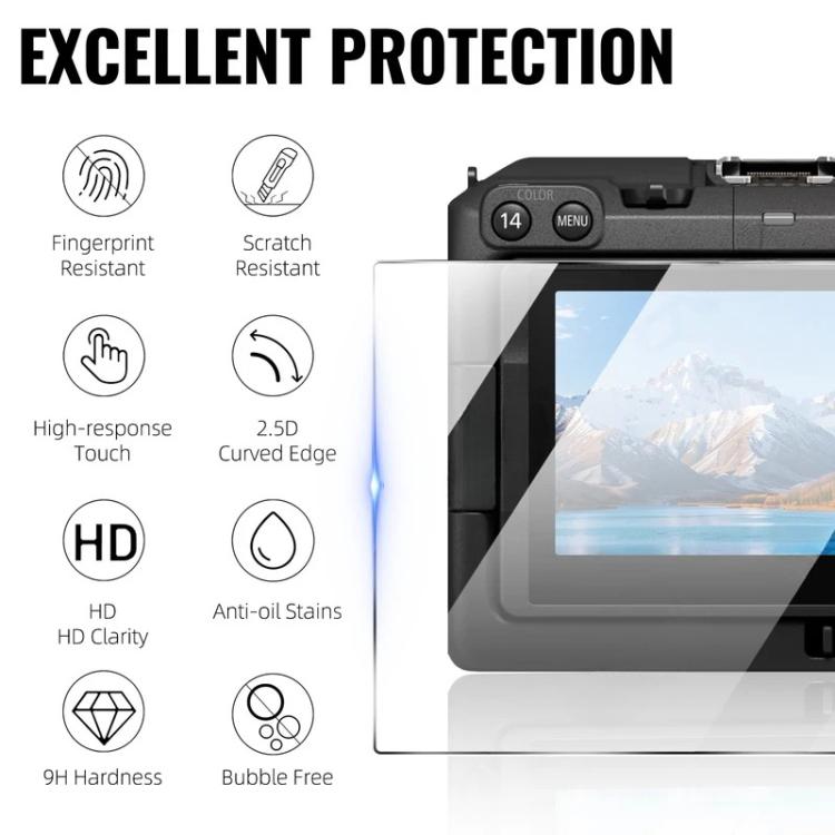 HD Anti-Scratch Anti-Fingerprint Tempered Glass Film, For Canon EOS C50