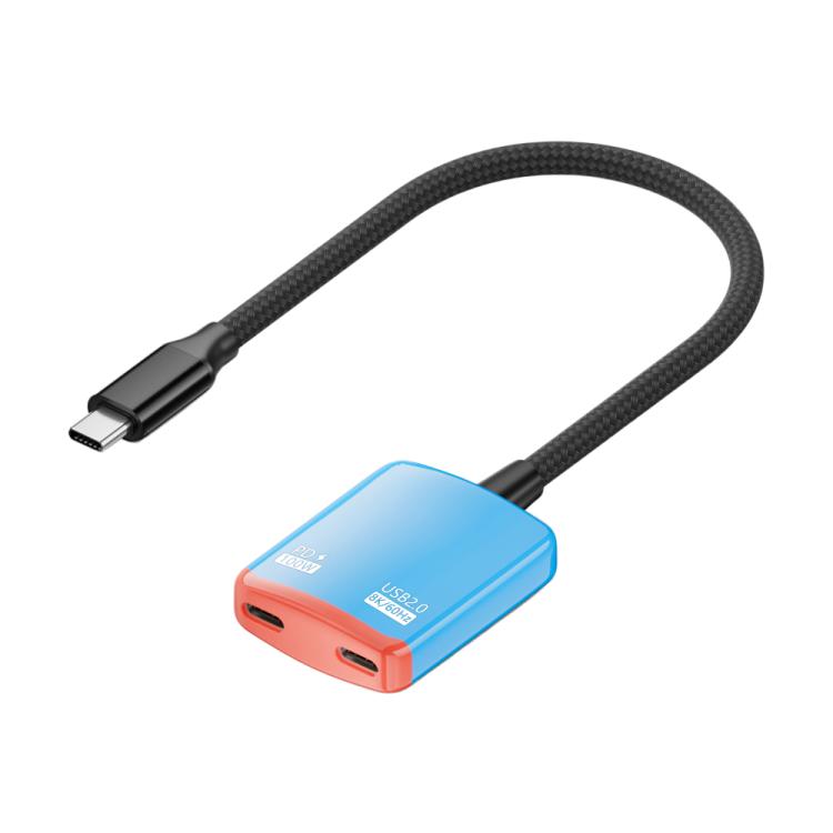 2 in 1 Type-C to Dual Type-C Full Featured AR Converter