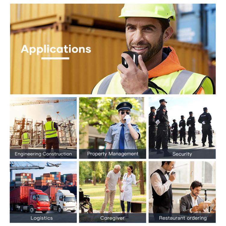 UNIWA BM008 BT5.2 Wireless Handheld Intercom PTT Microphone Walkie Talkie