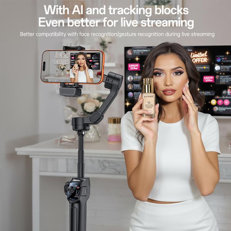 Yesido SF32 Pro Telescopic 3-Axis Gimbal Selfie Stick with AI Module, SF32 Pro