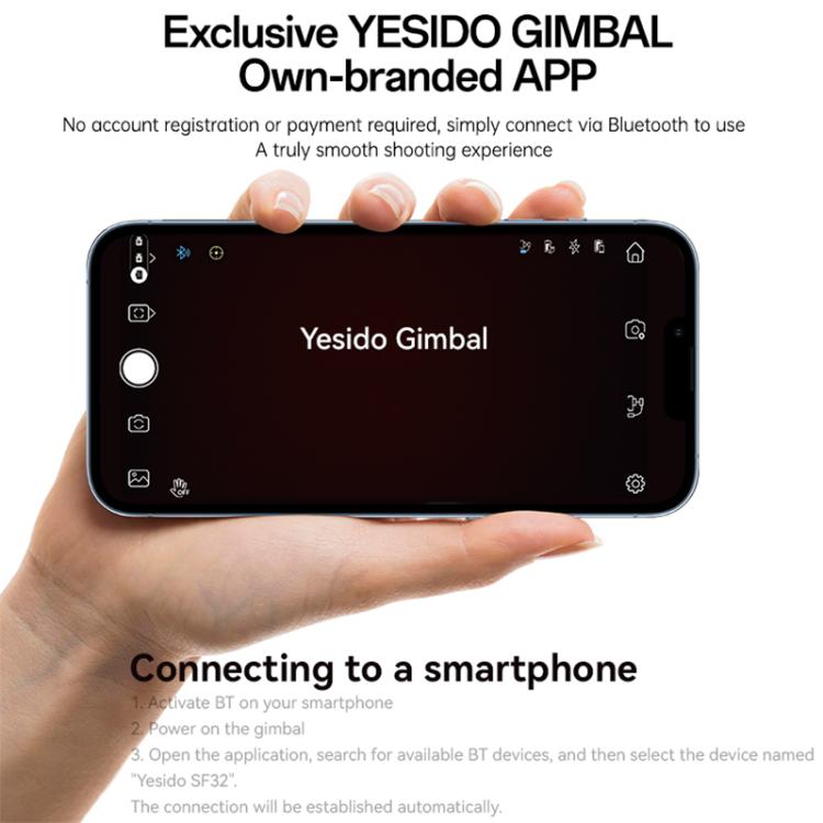 Yesido SF32 Telescopic 3-Axis Gimbal Selfie Stick, SF32
