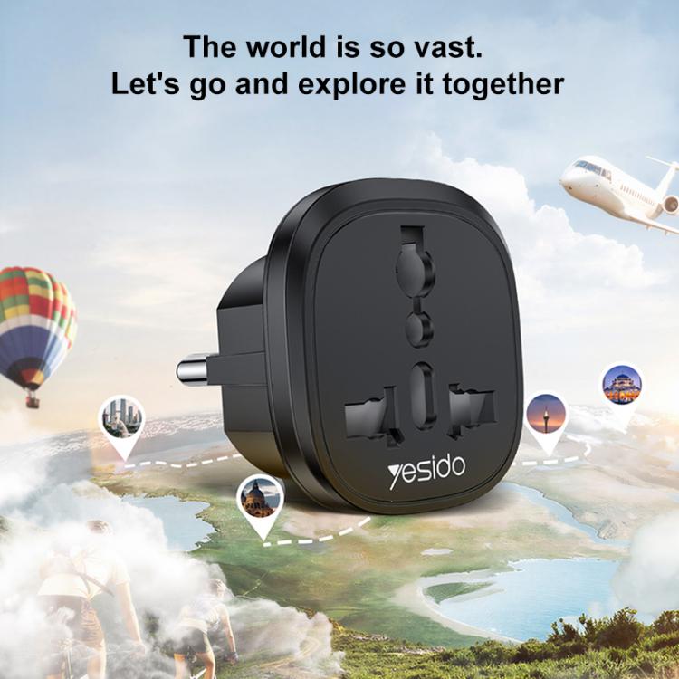 Yesido MC44 EU Plug Converter Travel Universal Adapter, MC44