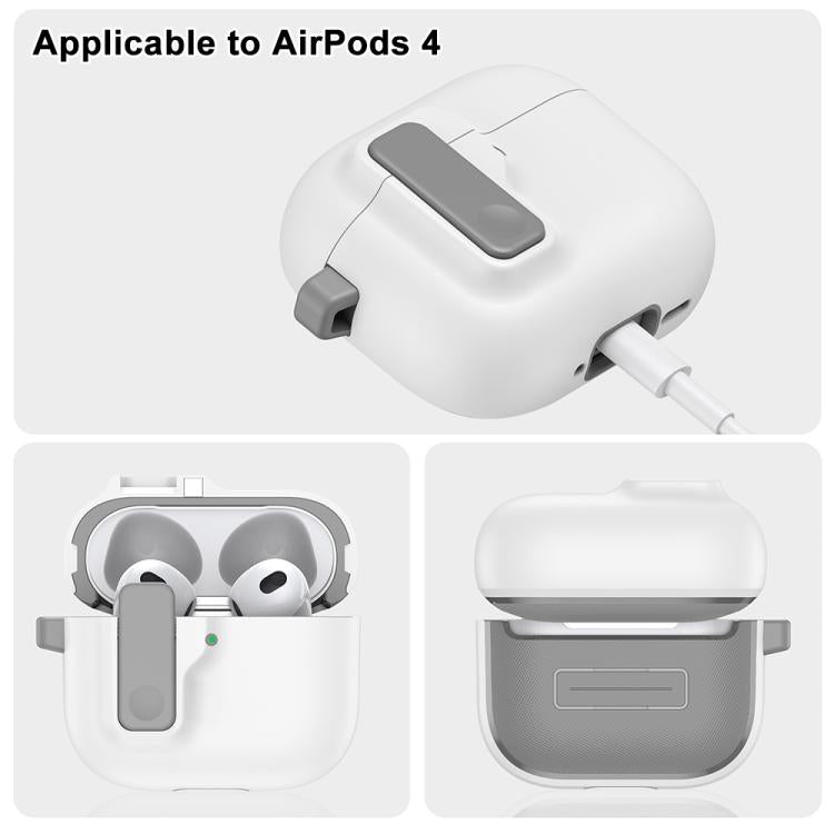 XDcase Armor Full-body Earphone Case with Hook & Security Lock, For AirPods 5 / 4, For AirPods Pro 3, For AirPods Pro 2 / 1