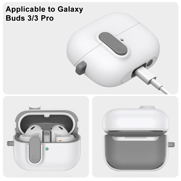 XDcase Armor Full-body Earphone Case with Hook & Security Lock, For Samsung Galaxy Buds3 / 3 Pro