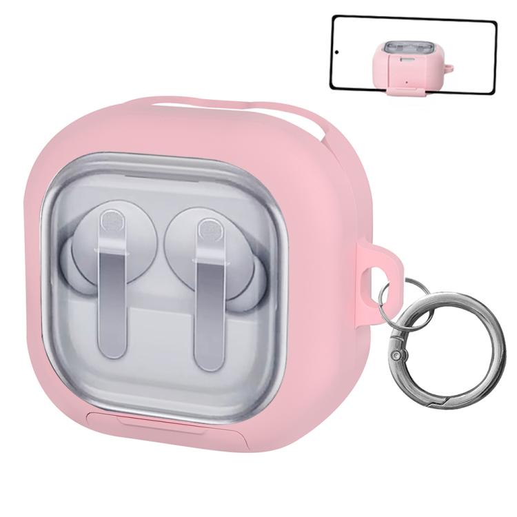 XDcase Clear Window PC Earphone Case with Holder & Keyring, For Samsung Galaxy Buds4 / 4 Pro