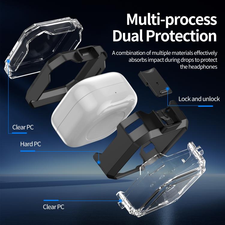 XDcase Rugged Armor Clear View Earphone Case, For Samsung Galaxy Buds4 / 4 Pro