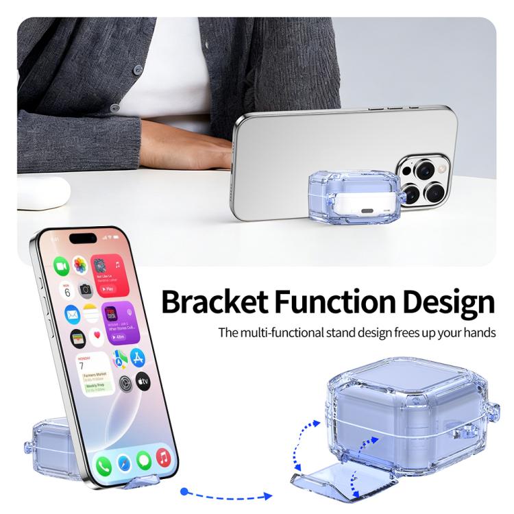XDcase Crystal Switch Series Earphone Case with Carabiner & Holder, For Samsung Galaxy Buds4 / 4 Pro