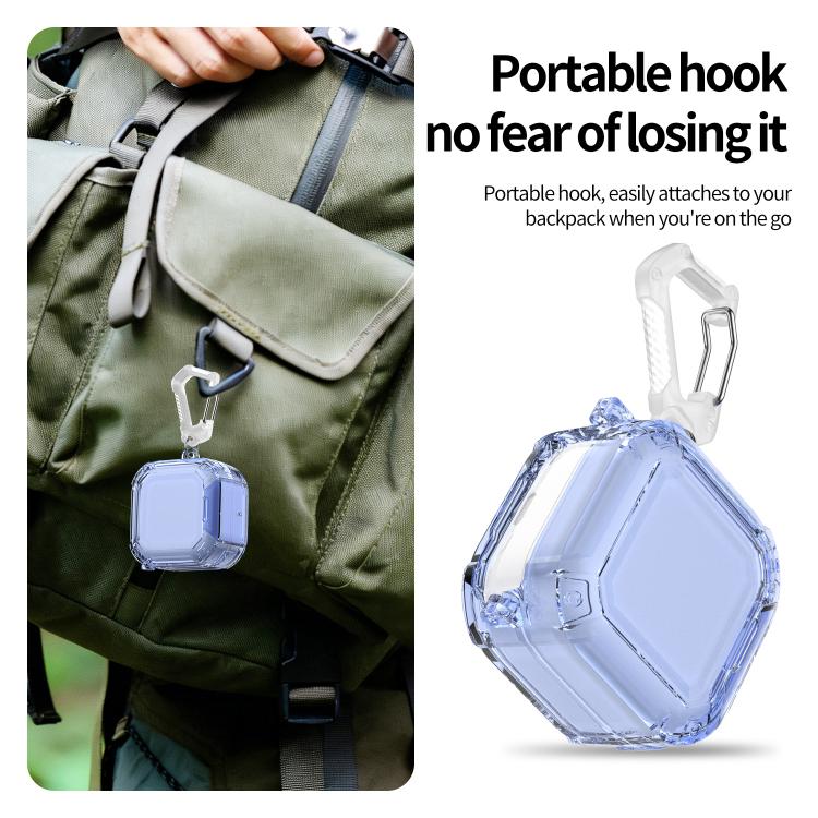 XDcase Crystal Switch Series Earphone Case with Carabiner & Holder, For Samsung Galaxy Buds4 / 4 Pro