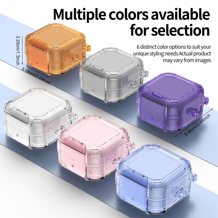 XDcase Crystal Switch Series Earphone Case with Carabiner & Holder, For Samsung Galaxy Buds4 / 4 Pro