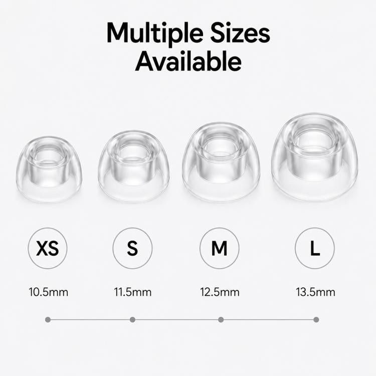 XDcase 4 Pairs Replacement Liquid Silicone Ear Tips, XS/S/M/L Size, For AirPods Pro 3, For AirPods Pro 1 / 2