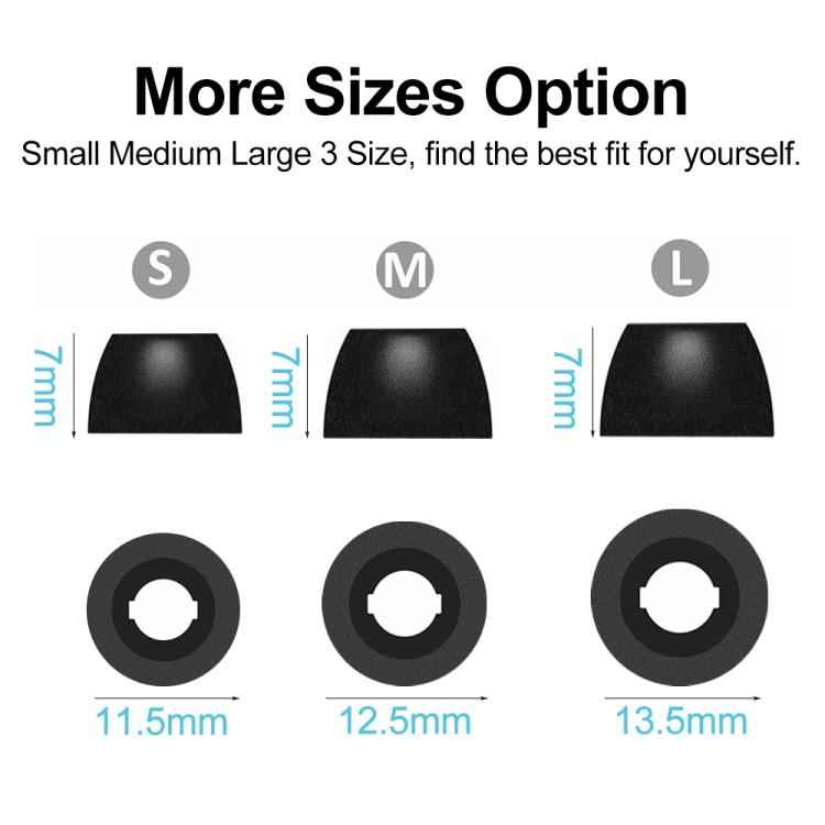 XDcase 3 Pairs Replacement Memory Foam Ear Tips Kit, S/M/L Size, For Samsung Galaxy Buds2 Pro / Buds+