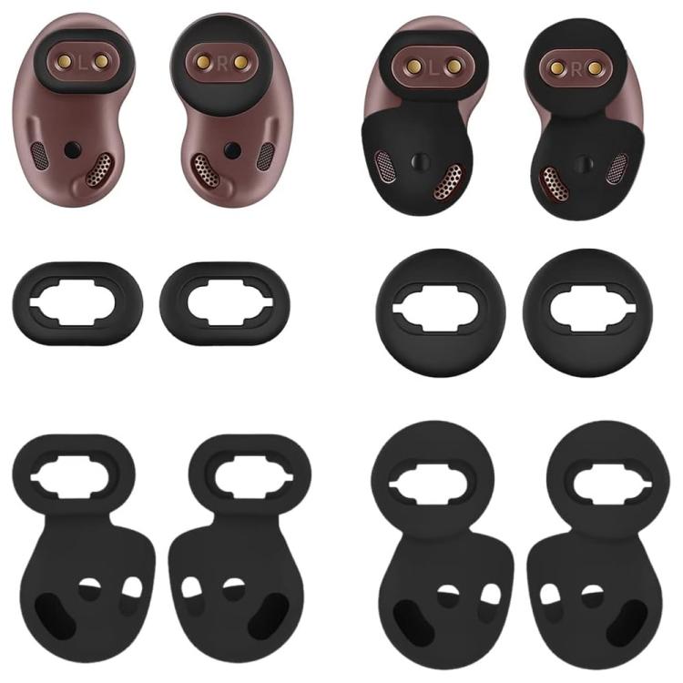XDcase 4 Pairs Silicone Ear Tips & Ear Hooks Kit, Left & Right S/L Size, 4 Pairs