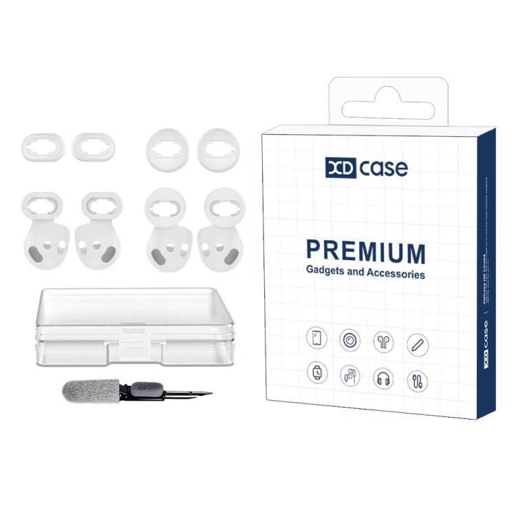 XDcase 4 Pairs Silicone Ear Tips & Ear Hooks Kit, Left & Right S/L Size, 4 Pairs