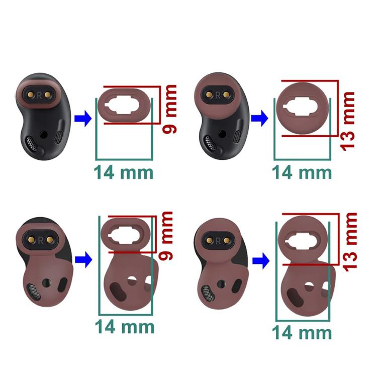 XDcase 4 Pairs Silicone Ear Tips & Ear Hooks Kit, Left & Right S/L Size, 4 Pairs