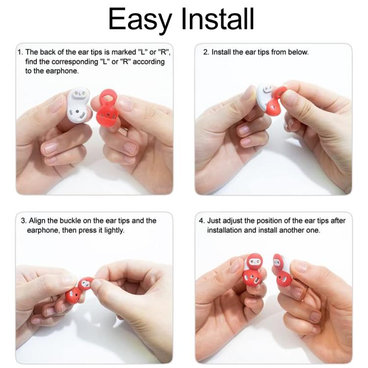 XDcase 4 Pairs Silicone Ear Tips & Ear Hooks Kit, Left & Right S/L Size, For Samsung Galaxy Buds Live