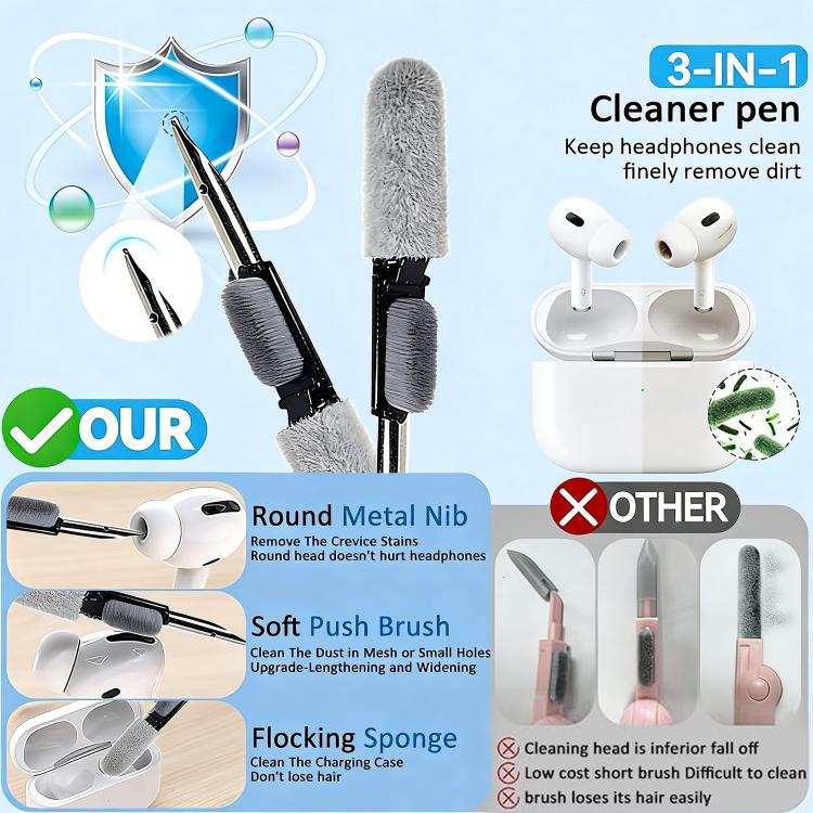 XDcase 4 Pairs Silicone Ear Tips & Ear Hooks Kit, Left & Right S/L Size, 4 Pairs