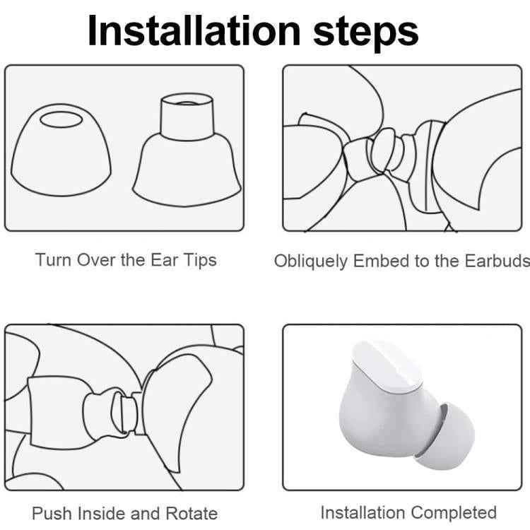 XDcase 3 Pairs Replacement Silicone Ear Tips Kit, S/M/L Size, For Beats Studio Buds