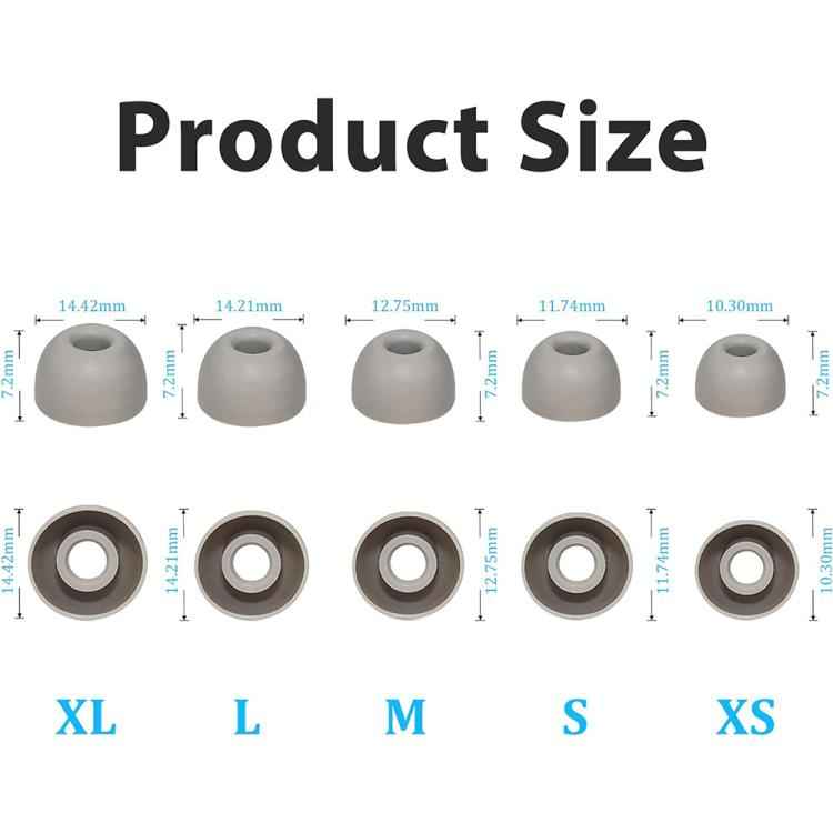 XDcase 5 Pairs Silicone Ear Tips Kit, XS/S/M/L/XL Size, For Beats Powerbeats Pro 2 / Fit / Studio Buds