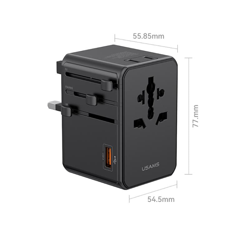 USAMS CC344 T72 100W 4-Port Universal Travel Charger, CC344