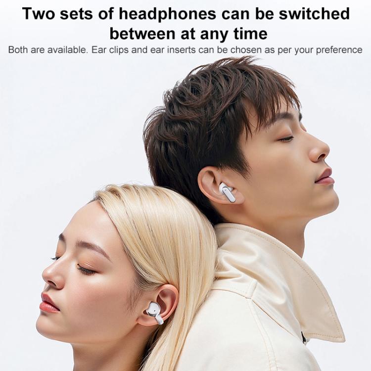 J-Q10 2 in 1 Clip-On and In-Ear Dual Earbuds ENC Noise Reduction True Wireless Bluetooth Earphones