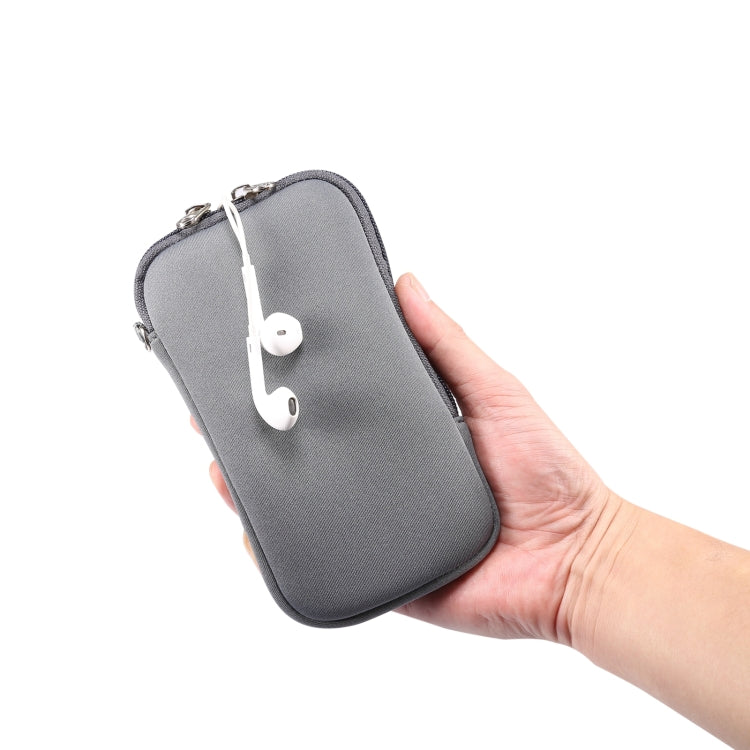 Universal Elasticity Zipper Protective Case Storage Bag with Lanyard For iPhone 12 mini / 4.7-5.4 inch Smart Phones, For iPhone 12 mini